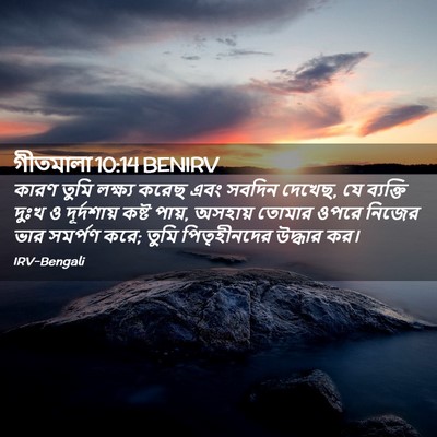 Picture 02 - গীতমালা 10:14 BENIRV - কারণ তুমি লক্ষ্য - Bible Verse Picture
