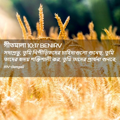 Picture 02 - গীতমালা 10:17 BENIRV - সদাপ্রভুু, তুমি - Bible Verse Picture
