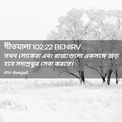 Picture 02 - গীতমালা 102:22 BENIRV - তখন লোকেরা এবং - Bible Verse Picture