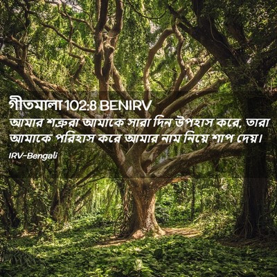Picture 02 - গীতমালা 102:8 BENIRV - আমার শত্রুরা - Bible Verse Picture