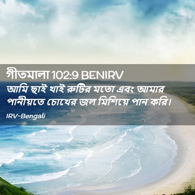 Picture 02 - গীতমালা 102:9 BENIRV - আমি ছাই খাই রুটির - Bible Verse Picture