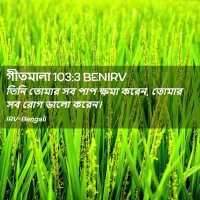 Picture 02 - গীতমালা 103:3 BENIRV - তিনি তোমার সব পাপ - Bible Verse Picture