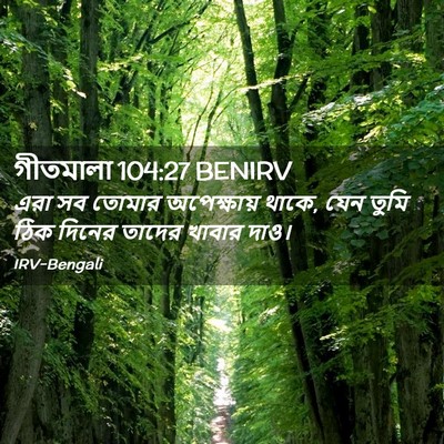 Picture 02 - গীতমালা 104:27 BENIRV - এরা সব তোমার - Bible Verse Picture