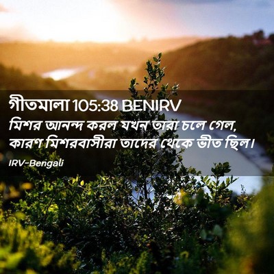 Picture 02 - গীতমালা 105:38 BENIRV - মিশর আনন্দ করল যখন - Bible Verse Picture
