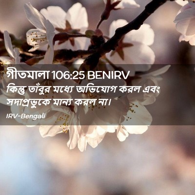 Picture 02 - গীতমালা 106:25 BENIRV - কিন্তু তাঁবুর - Bible Verse Picture