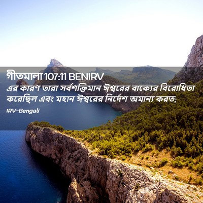 Picture 02 - গীতমালা 107:11 BENIRV - এর কারণ তারা - Bible Verse Picture