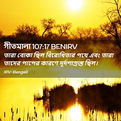 Picture 02 - গীতমালা 107:17 BENIRV - তারা বোকা ছিল - Bible Verse Picture