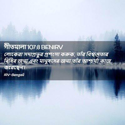 Picture 02 - গীতমালা 107:8 BENIRV - লোকেরা সদাপ্রভুুর - Bible Verse Picture