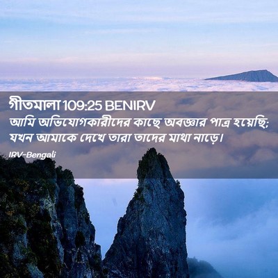 Picture 02 - গীতমালা 109:25 BENIRV - আমি অভিযোগকারীদের - Bible Verse Picture