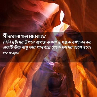 Picture 02 - গীতমালা 11:6 BENIRV - তিনি দুষ্টদের - Bible Verse Picture