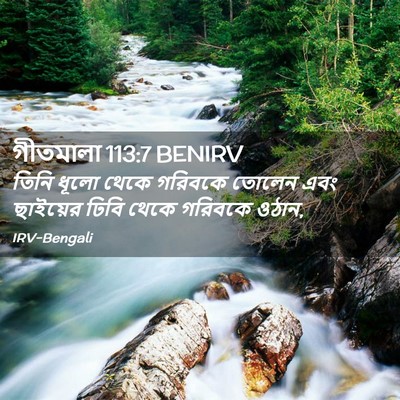 Picture 02 - গীতমালা 113:7 BENIRV - তিনি ধূলো থেকে - Bible Verse Picture