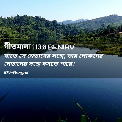 Picture 02 - গীতমালা 113:8 BENIRV - যাতে সে নেতাদের - Bible Verse Picture