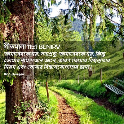 Picture 02 - গীতমালা 115:1 BENIRV - আমাদেরকে নয়, - Bible Verse Picture