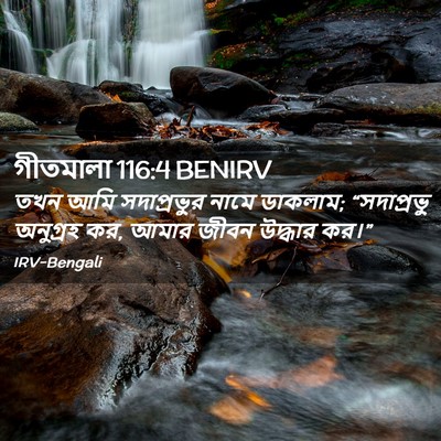 Picture 02 - গীতমালা 116:4 BENIRV - তখন আমি - Bible Verse Picture
