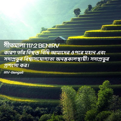 Picture 02 - গীতমালা 117:2 BENIRV - কারণ তাঁর - Bible Verse Picture