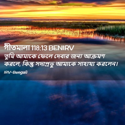 Picture 02 - গীতমালা 118:13 BENIRV - তুমি আমাকে ফেলে - Bible Verse Picture