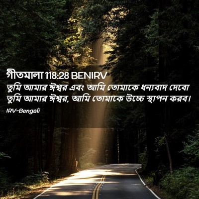 Picture 02 - গীতমালা 118:28 BENIRV - তুমি আমার ঈশ্বর - Bible Verse Picture