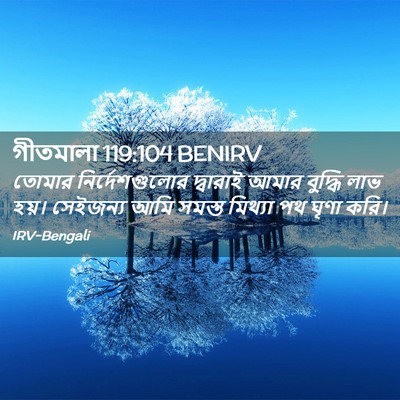 Picture 02 - গীতমালা 119:104 BENIRV - তোমার - Bible Verse Picture