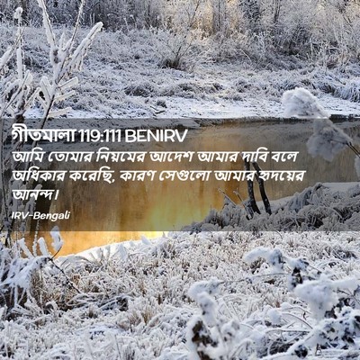 Picture 02 - গীতমালা 119:111 BENIRV - আমি তোমার নিয়মের - Bible Verse Picture
