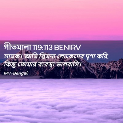 Picture 02 - গীতমালা 119:113 BENIRV - সামক। আমি দ্বিমনা - Bible Verse Picture