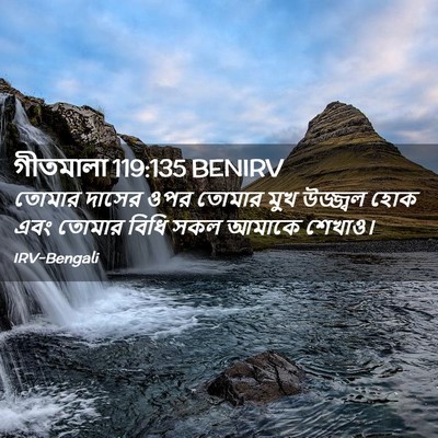 Picture 02 - গীতমালা 119:135 BENIRV - তোমার দাসের ওপর - Bible Verse Picture