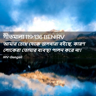 Picture 02 - গীতমালা 119:136 BENIRV - আমার চোখ থেকে - Bible Verse Picture