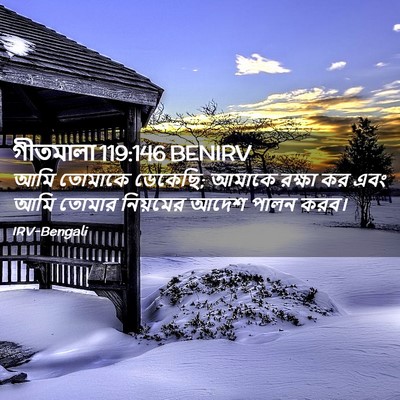 Picture 02 - গীতমালা 119:146 BENIRV - আমি তোমাকে ডেকেছি; - Bible Verse Picture