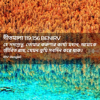 Picture 02 - গীতমালা 119:156 BENIRV - হে সদাপ্রভুু, - Bible Verse Picture