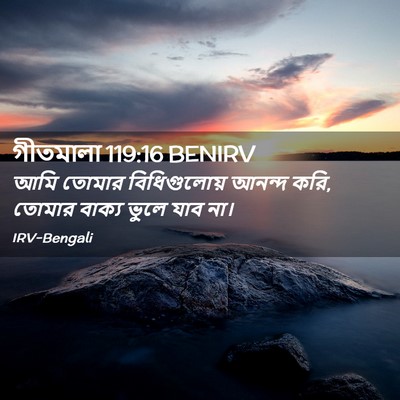 Picture 02 - গীতমালা 119:16 BENIRV - আমি তোমার - Bible Verse Picture