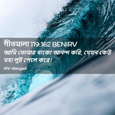 Picture 02 - গীতমালা 119:162 BENIRV - আমি তোমার বাক্যে - Bible Verse Picture