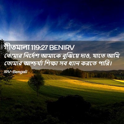 Picture 02 - গীতমালা 119:27 BENIRV - তোমার নির্দেশ - Bible Verse Picture