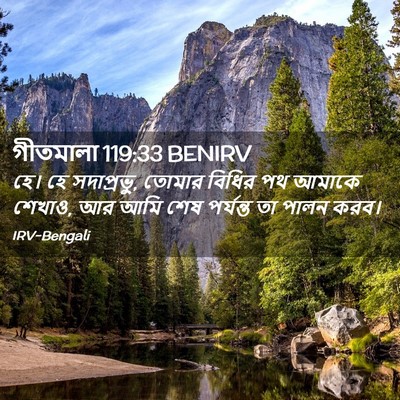 Picture 02 - গীতমালা 119:33 BENIRV - হে। হে সদাপ্রভুু, - Bible Verse Picture