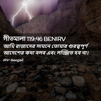 Picture 02 - গীতমালা 119:46 BENIRV - আমি রাজাদের সামনে - Bible Verse Picture