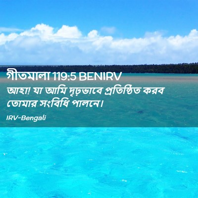 Picture 02 - গীতমালা 119:5 BENIRV - আহা! যা আমি - Bible Verse Picture