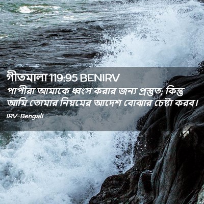Picture 02 - গীতমালা 119:95 BENIRV - পাপীরা আমাকে - Bible Verse Picture