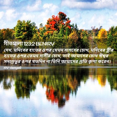 Picture 02 - গীতমালা 123:2 BENIRV - দেখ, মনিবের হাতের - Bible Verse Picture