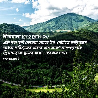 Picture 02 - গীতমালা 127:2 BENIRV - এটা বৃথা যদি তোমরা - Bible Verse Picture