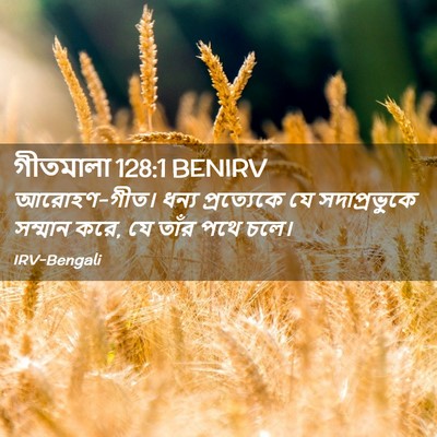 Picture 02 - গীতমালা 128:1 BENIRV - আরোহণ-গীত। ধন্য - Bible Verse Picture