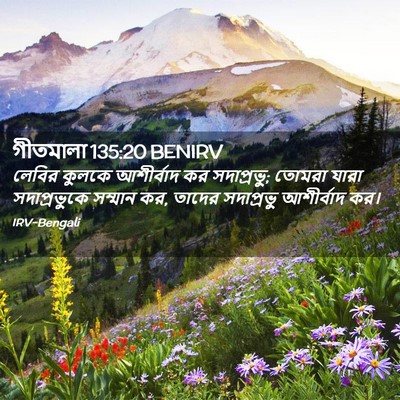 Picture 02 - গীতমালা 135:20 BENIRV - লেবির কুলকে - Bible Verse Picture
