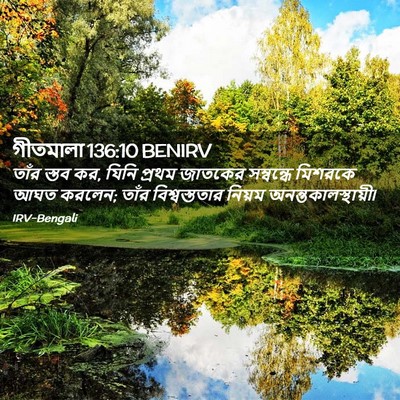 Picture 02 - গীতমালা 136:10 BENIRV - তাঁর স্তব কর, যিনি - Bible Verse Picture