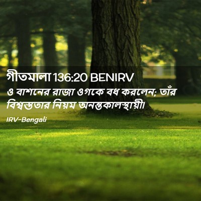 Picture 02 - গীতমালা 136:20 BENIRV - ও বাশনের রাজা ওগকে - Bible Verse Picture