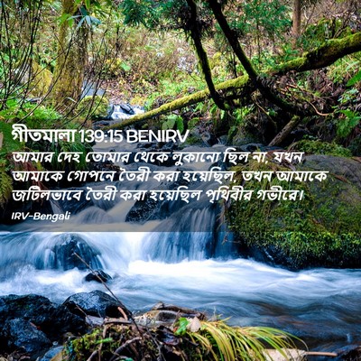 Picture 02 - গীতমালা 139:15 BENIRV - আমার দেহ তোমার - Bible Verse Picture