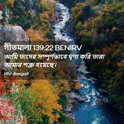 Picture 02 - গীতমালা 139:22 BENIRV - আমি তাদের - Bible Verse Picture