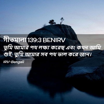 Picture 02 - গীতমালা 139:3 BENIRV - তুমি আমার পথ - Bible Verse Picture