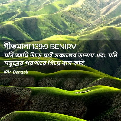 Picture 02 - গীতমালা 139:9 BENIRV - যদি আমি উড়ে যাই - Bible Verse Picture