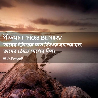 Picture 02 - গীতমালা 140:3 BENIRV - তাদের জিভের ক্ষত - Bible Verse Picture