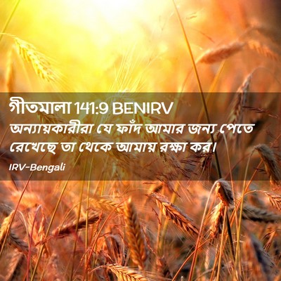 Picture 02 - গীতমালা 141:9 BENIRV - অন্যায়কারীরা যে - Bible Verse Picture
