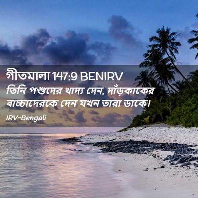 Picture 02 - গীতমালা 147:9 BENIRV - তিনি পশুদের খাদ্য - Bible Verse Picture