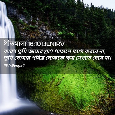 Picture 02 - গীতমালা 16:10 BENIRV - কারণ তুমি আমার - Bible Verse Picture