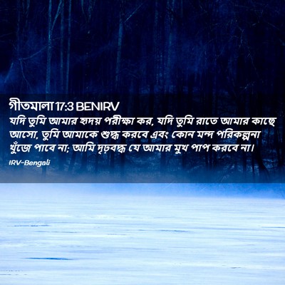 Picture 02 - গীতমালা 17:3 BENIRV - যদি তুমি আমার - Bible Verse Picture